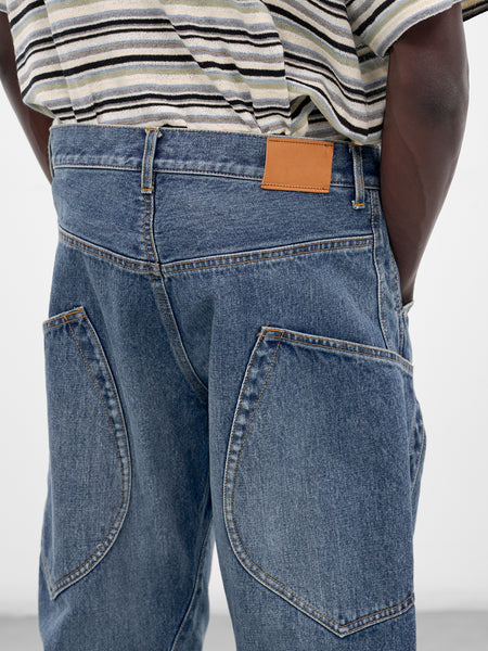 h*a様 【kolor 26SS】ロゴパッチ デニム グリーン サイズ1 3-D Cutting Denim Jeans (26SS-P-01-INDIGO)