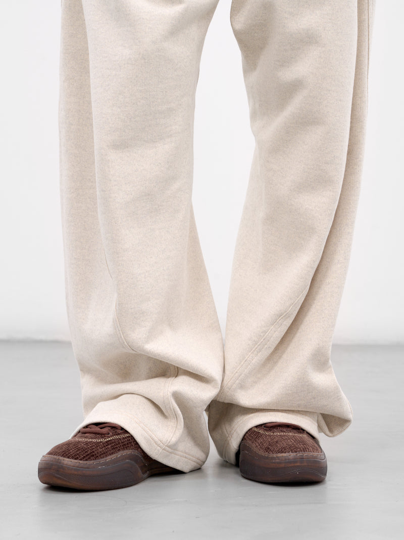 3-D Cutting Cotton Fleece Sweatpants (26SS-P-02-OATMEAL)