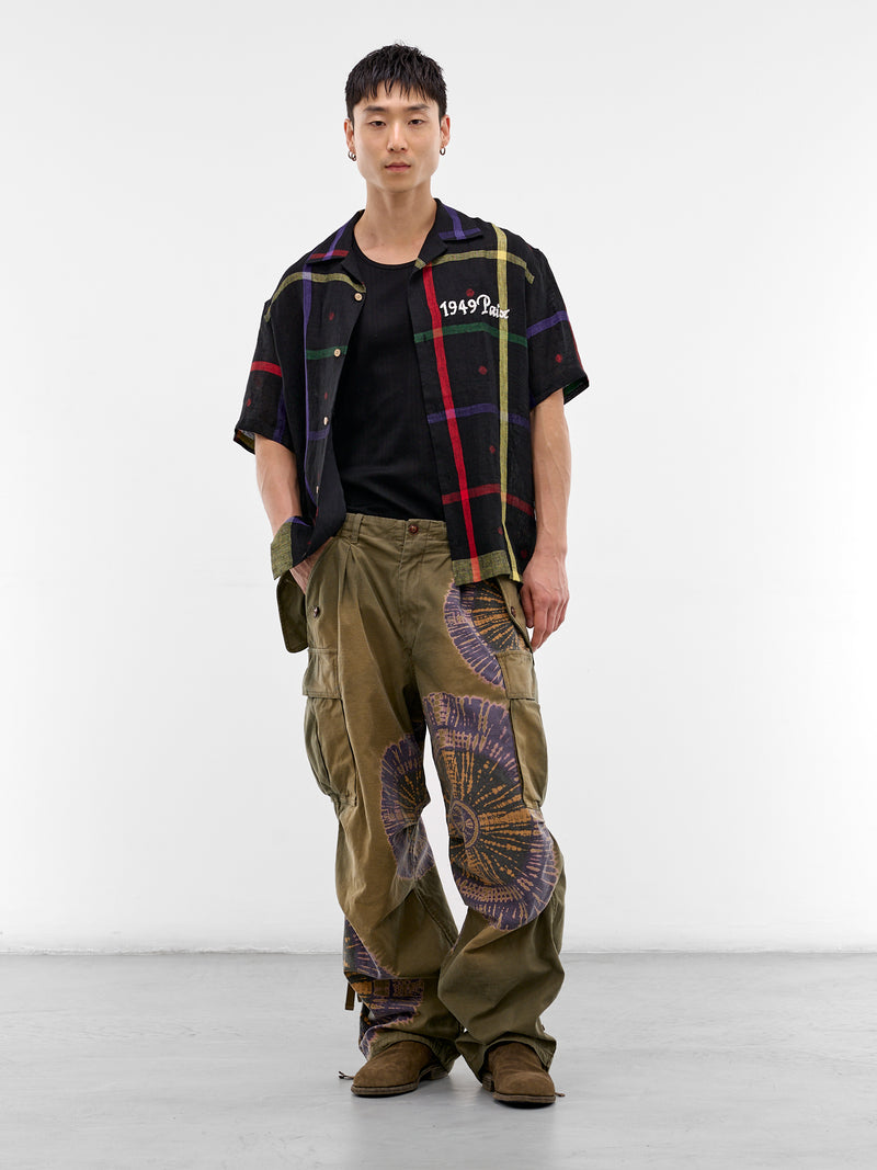 Black Linen Check Jamdani Shirt (26SS-B-08-BLACK)