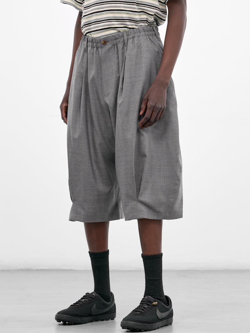 Gray Wool Baggy Balloon Shorts (26SS-P-14-GREY)