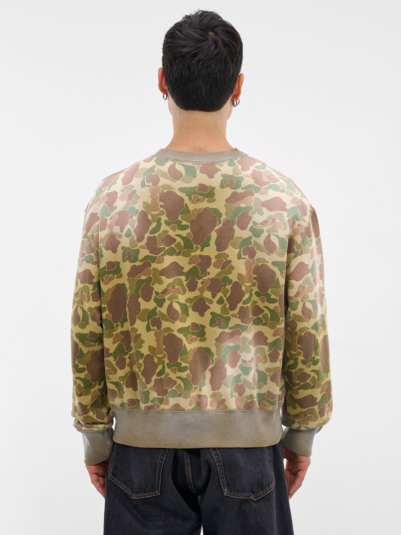 Khaki Camo Embroidered Sweatshirt Cardigan (26SS-T-05-KHAKI)