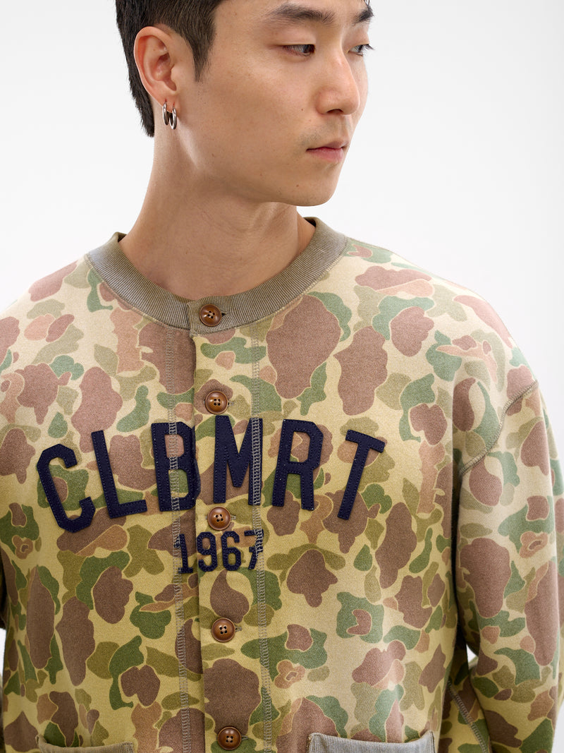 Khaki Camo Embroidered Sweatshirt Cardigan (26SS-T-05-KHAKI)