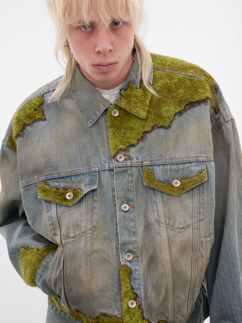 Moss Embroidery Denim Jacket (26SS20BL250-INDIGO)