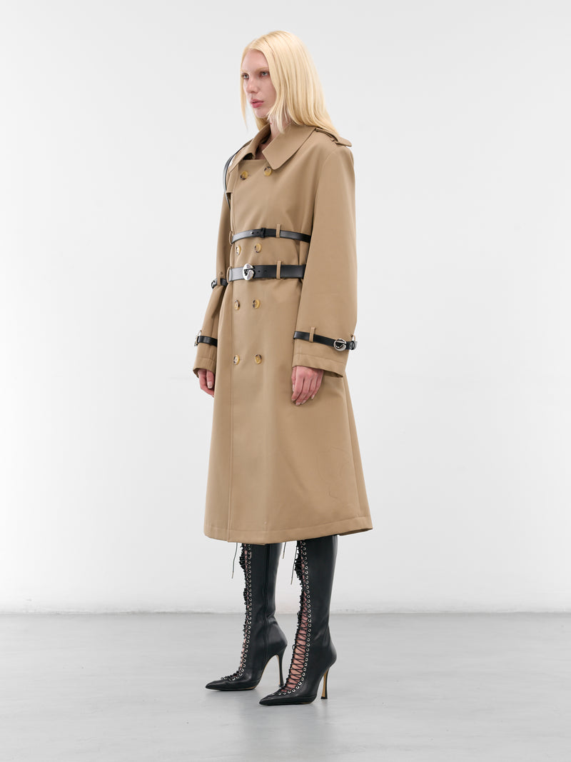 Beige Multi-Belt Trench Coat (27F3006-BEIGE)
