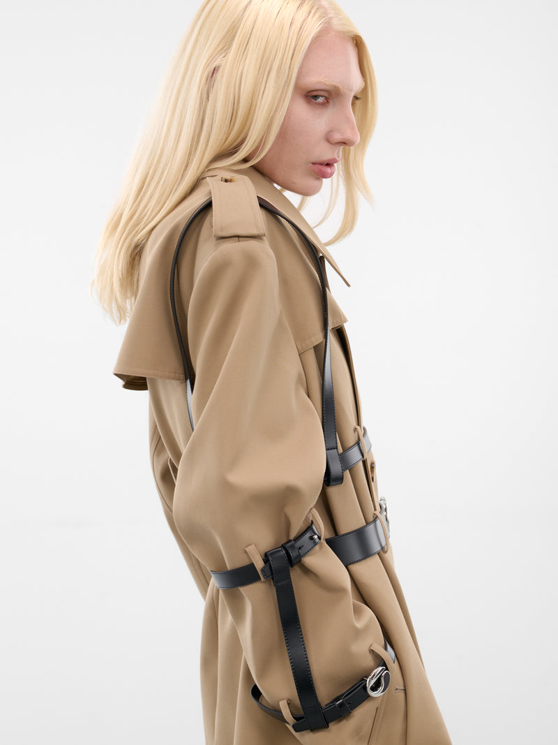 Beige Multi-Belt Trench Coat (27F3006-BEIGE)