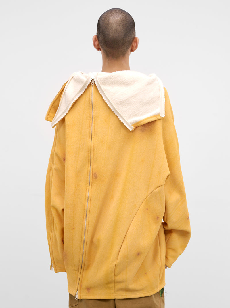 Yellow Banana Peel Zip Hoodie (28CS422-YELLOW)
