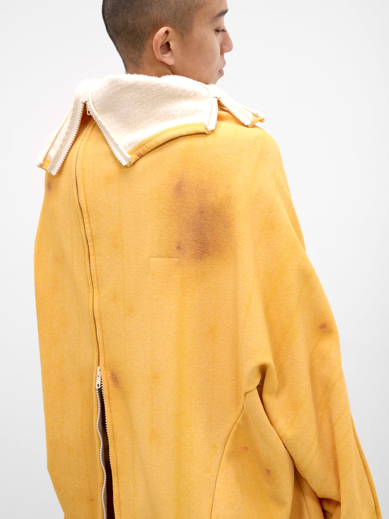 Yellow Banana Peel Zip Hoodie (28CS422-YELLOW)