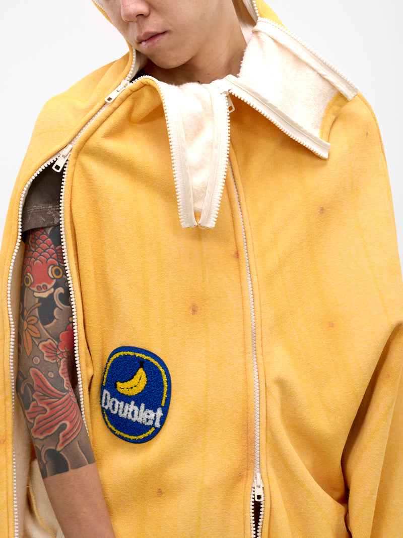 Yellow Banana Peel Zip Hoodie (28CS422-YELLOW)