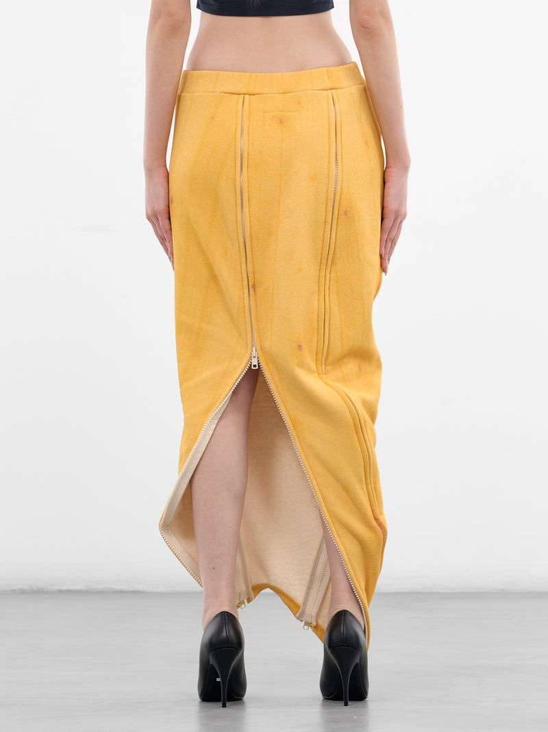 Trompe L'oeil Banana Maxi Skirt (28SK14-YELLOW)