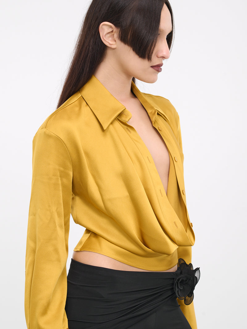 Satin Blouse (2C243A-N0504-HONEY)