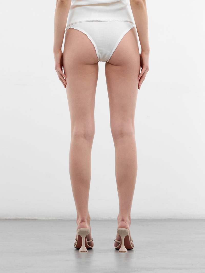 White Dolphin Graphic Cotton Briefs (2D022A-N0103-NATURAL-WHITE)