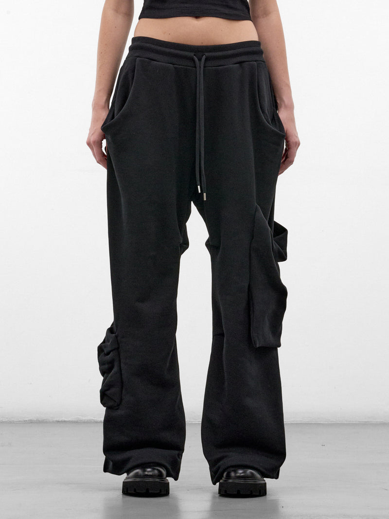 Black Cotton Achilles Cargo Sweatpants (2J01000F-J00AS-BLACK_
