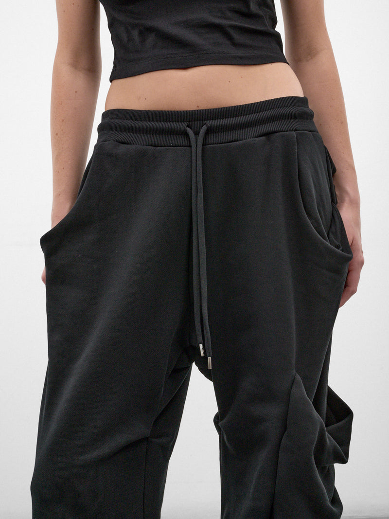 Black Cotton Achilles Cargo Sweatpants (2J01000F-J00AS-BLACK_