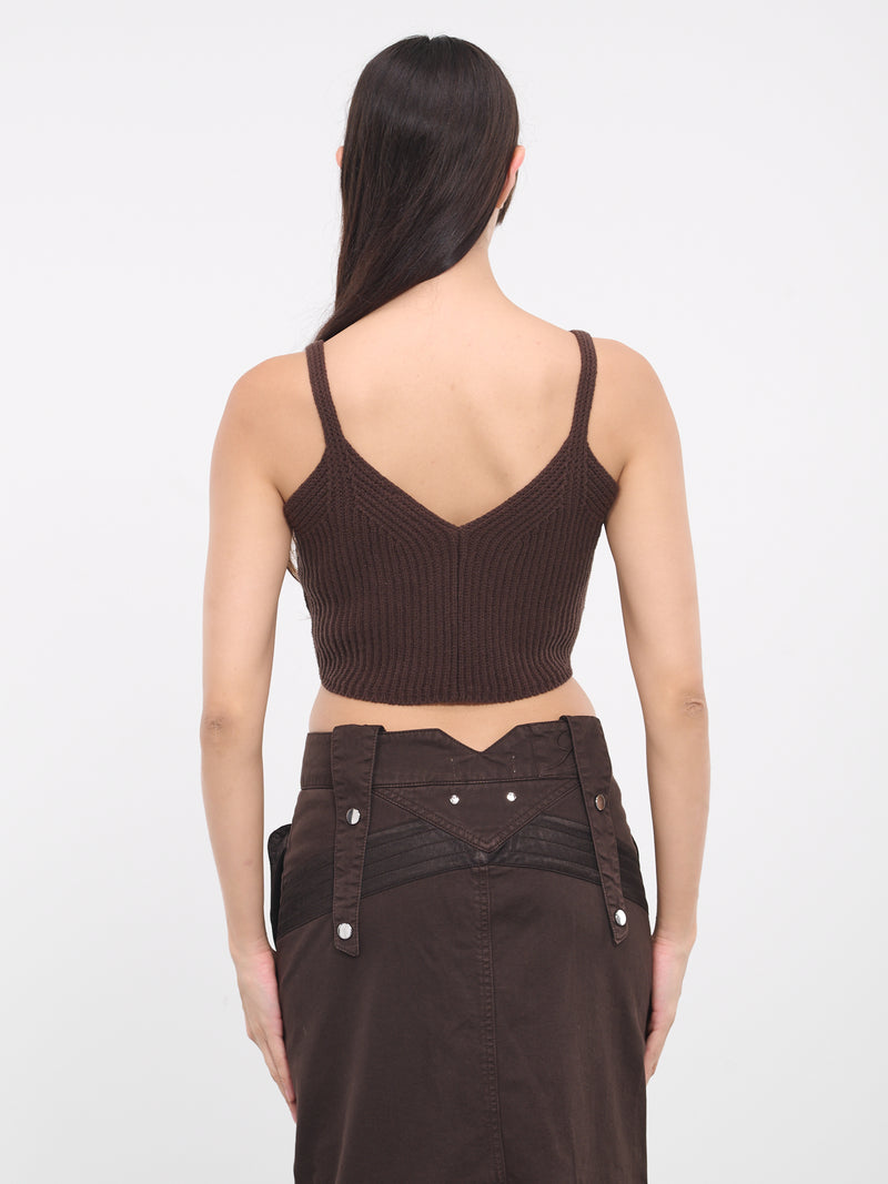 Knit Rose Top (2M417A-N0541-CHOCOLATE)