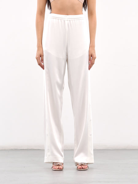 パンツ Blumarine PANTS (2P174A N0102) Envers Satin Pants (2P177A-N0102-WHITE-PEARL)