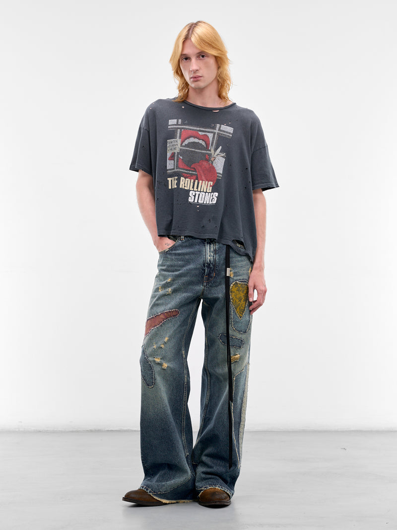 Paly x Rolling Stones Mosquito Tongue Tee (2U002Q2021VBK-VINTAGE-BLACK)