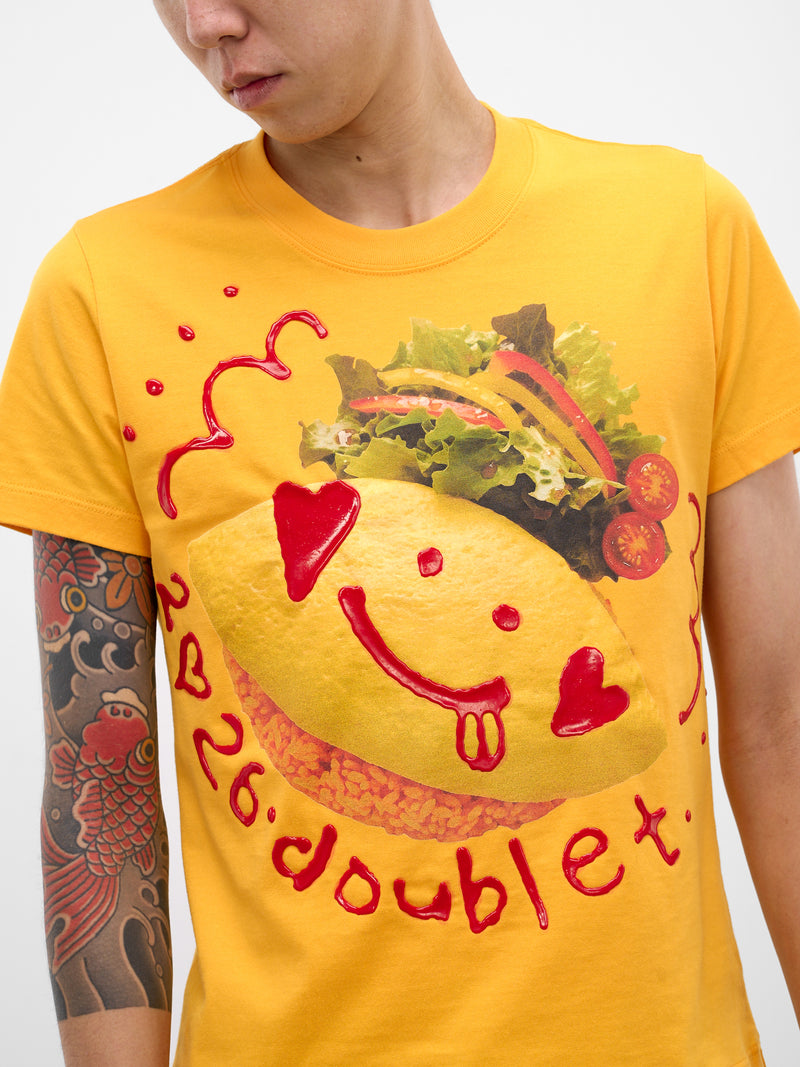 Yellow Food Logo Graphic Tee (30CS426-YELLOW)