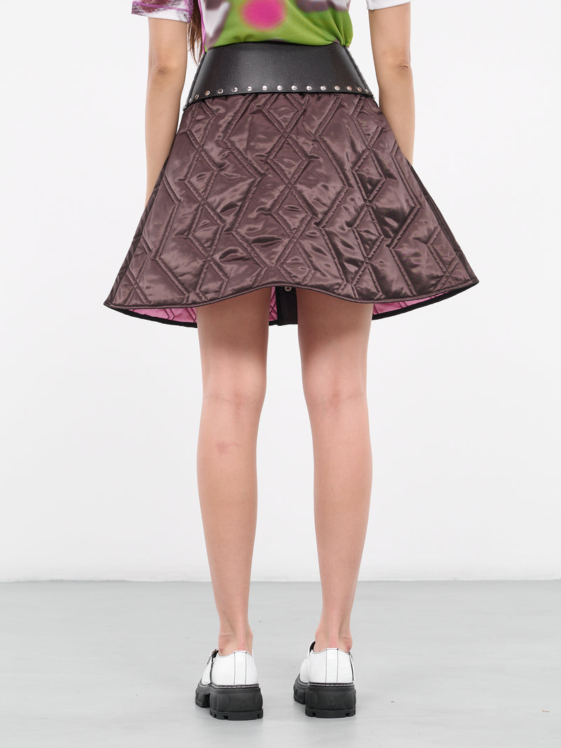 Brown Puffer Ridge Mini Skirt (3153-RIDGE-PUFFER-BROWN)