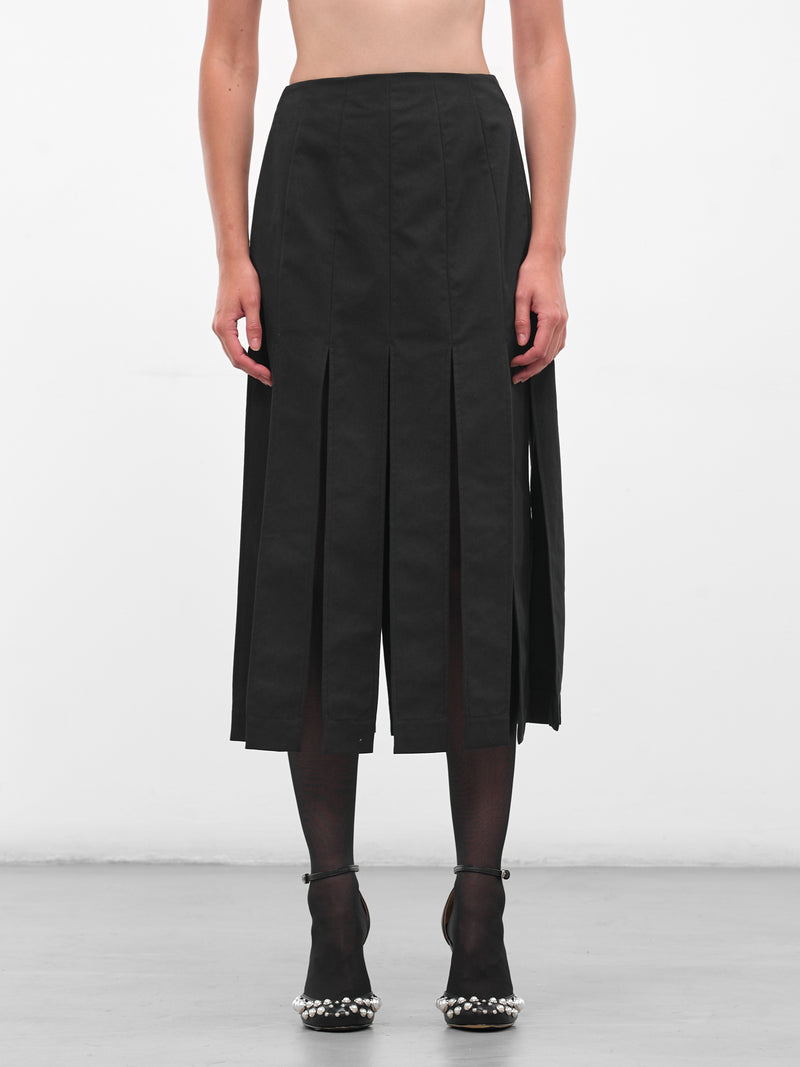 Charcoal Slit Trench Midi Skirt (3169-1267-CHARCOAL)