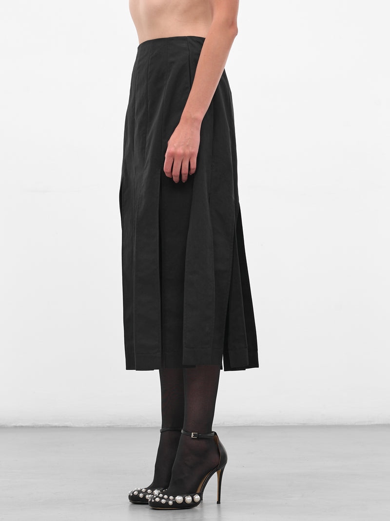 Charcoal Slit Trench Midi Skirt (3169-1267-CHARCOAL)