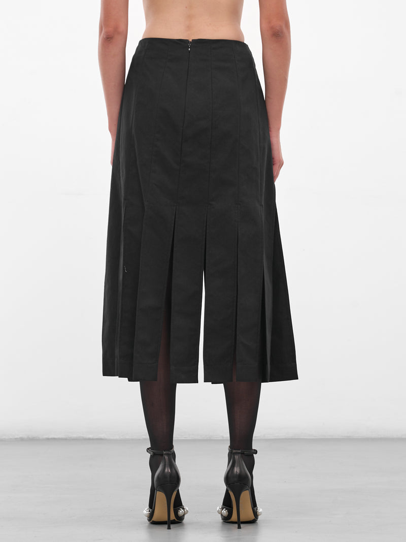 Charcoal Slit Trench Midi Skirt (3169-1267-CHARCOAL)
