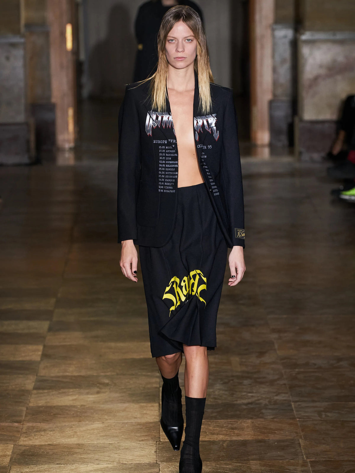 Black Oversized Graphic 'Ultrasceptre' Blazer (221-W500C-30001-0099-BLACK)