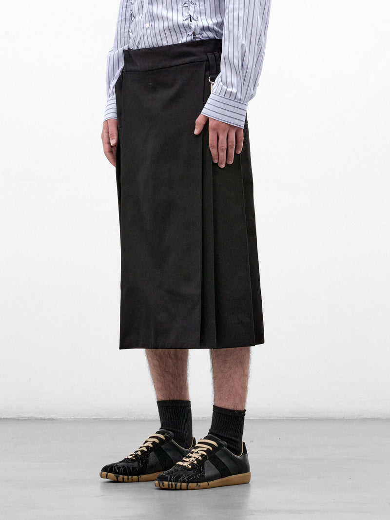 Black Cotton Drill Kilt (3214-0410-BLACK)