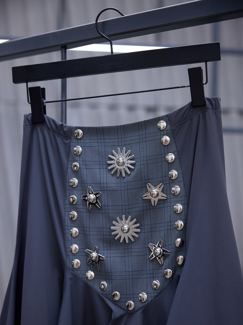 Gray Tartan Calamity Suit Skirt (3259-CALAMITY-GREY-TARTAN)