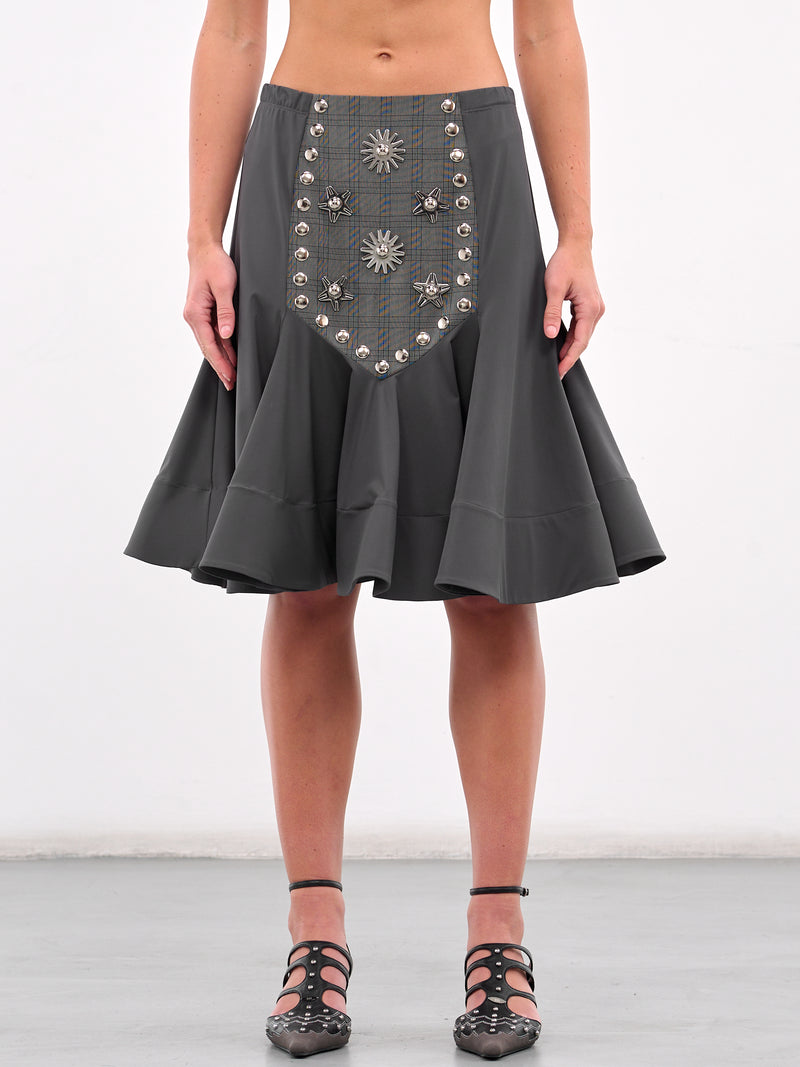 Gray Tartan Calamity Suit Skirt (3259-CALAMITY-GREY-TARTAN)