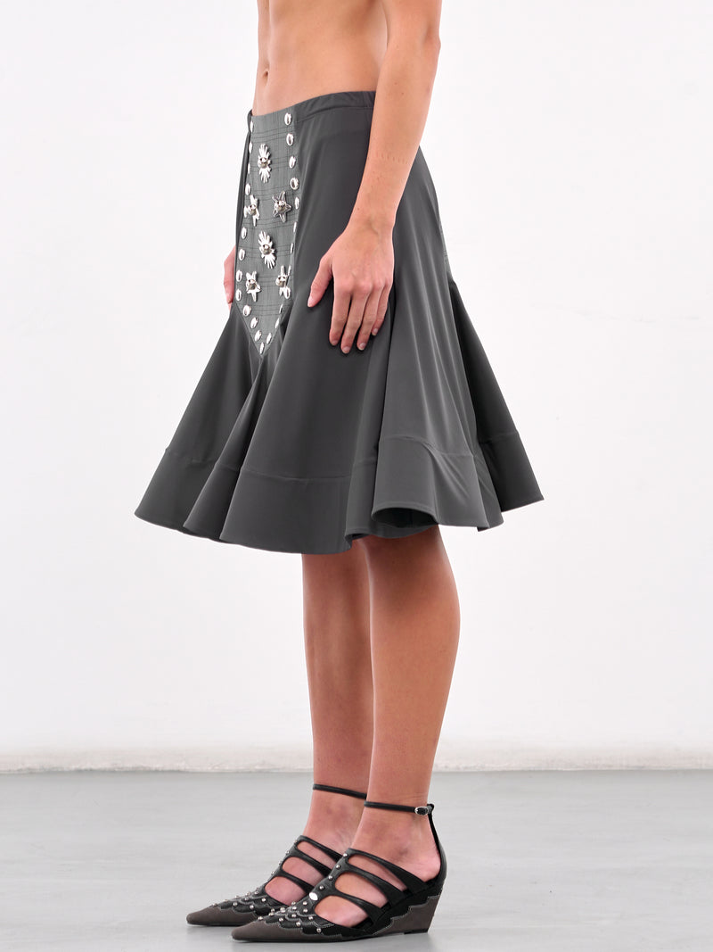 Gray Tartan Calamity Suit Skirt (3259-CALAMITY-GREY-TARTAN)