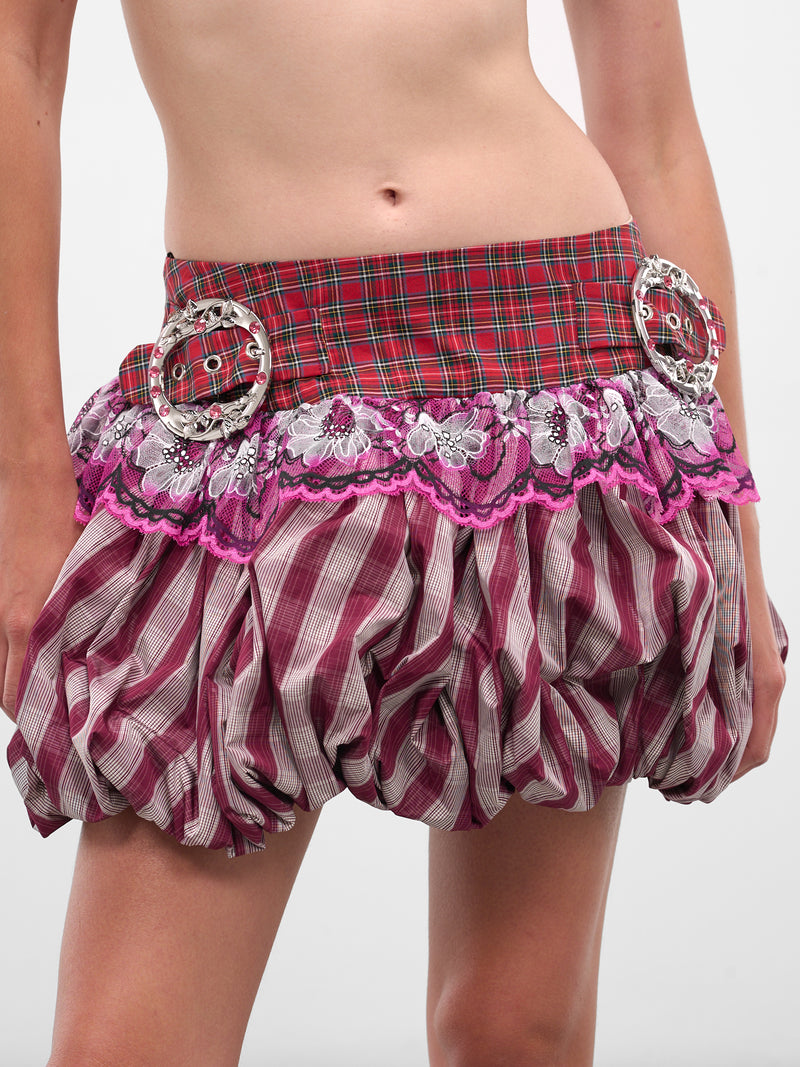 Pink Griffin Tartan Bubble Skirt (3265-GRIFFIN-PINK-MULTI)