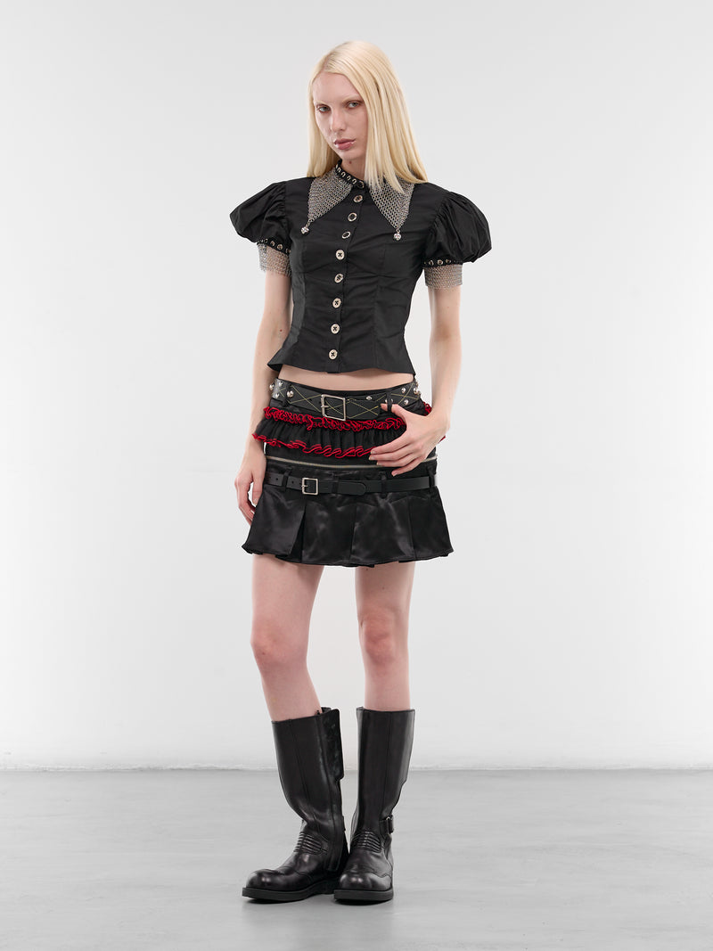Major Combo Hybrid Mini Skirt (3376-MAJOR-COMBO-BLACK-MULTI)