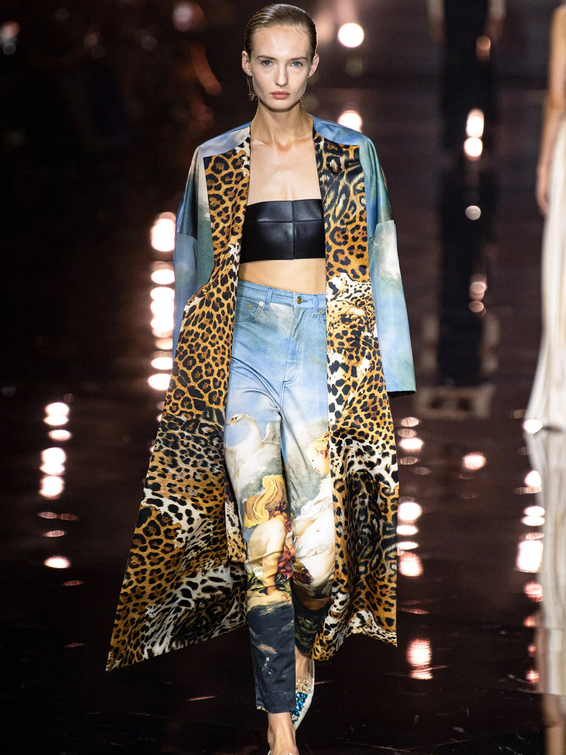 Printed Rococo Painting Denim Jeans (QWJ233-DAG38-09000-MULTICOLOR)