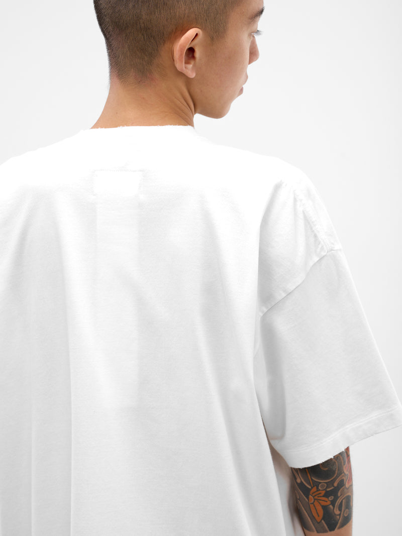 White Oversized Magazine Graphic Tee (34CS430-WHITE)