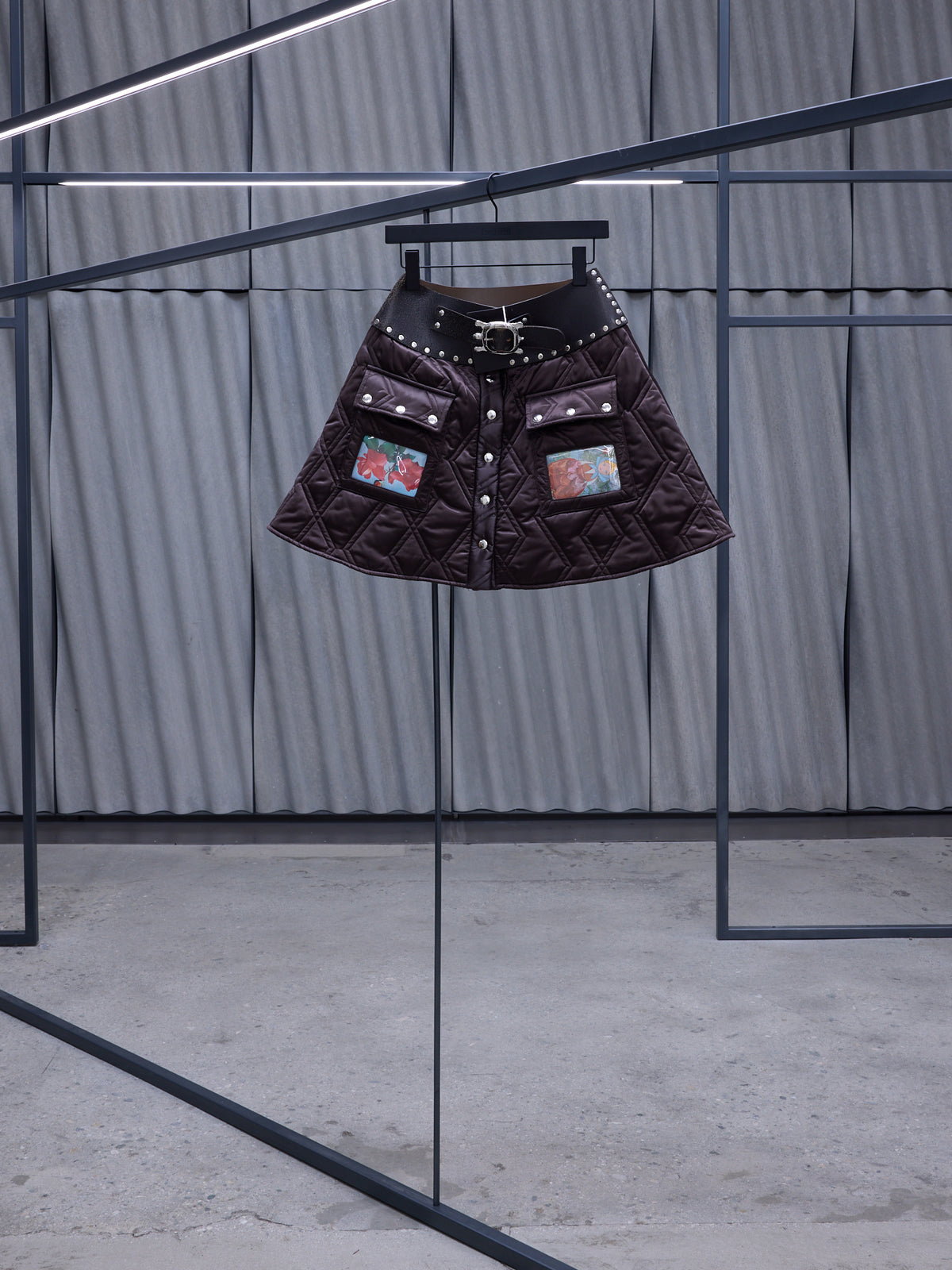 Brown Puffer Ridge Mini Skirt (3153-RIDGE-PUFFER-BROWN)