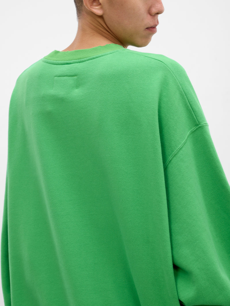 Green Oversized Magazine Graphic Sweatshirt (35CS431-GREEN)