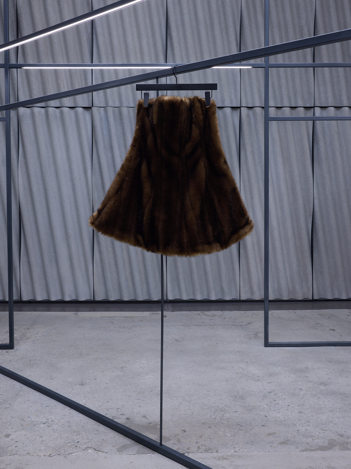 Brown Faux Fur Mini Dress (NLFD01-BROWN)