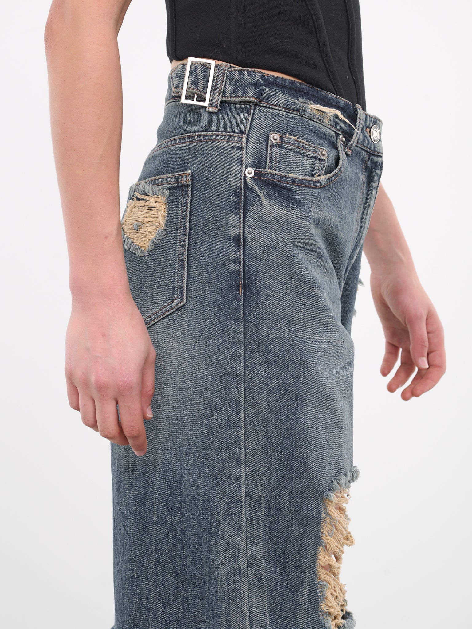 Distressed Denim Pants (3921W50P-BLUE)