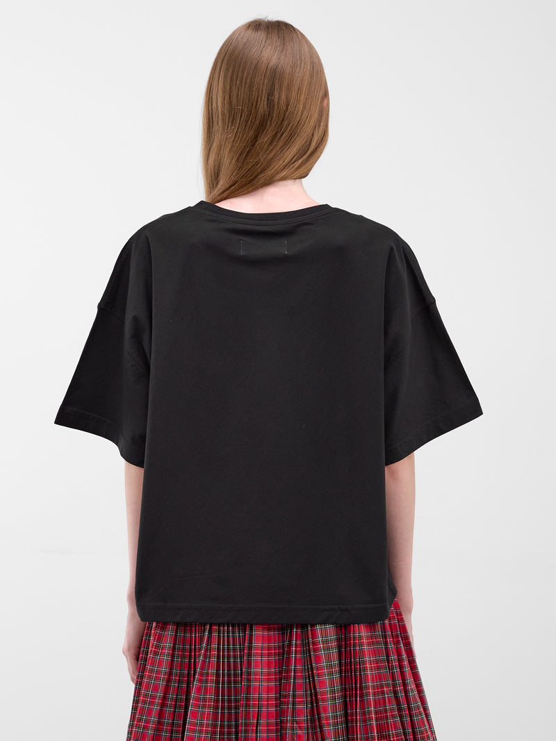 Black Cotton Lies Boxy Tee (3G01004Y-J001M-N401-BLACK)