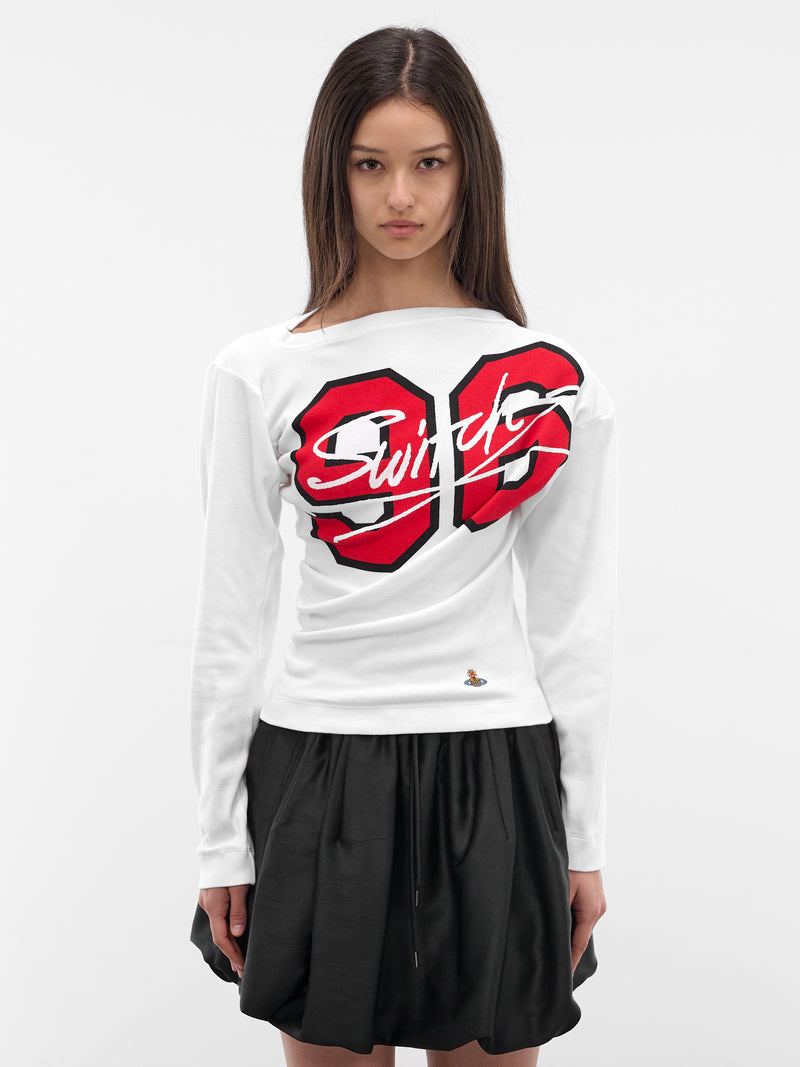 White Hebo Graphic Long Sleeve (3G01005G-J009C-WHITE)