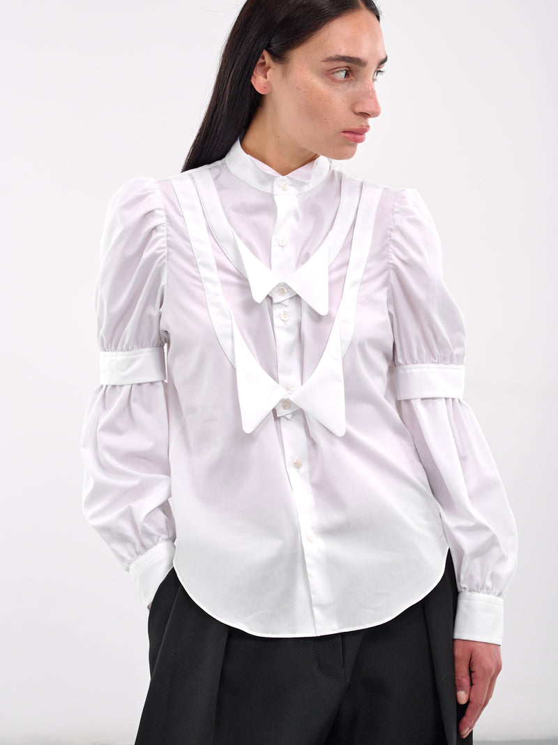 Deconstructed Tuxedo Shirt (3O-B007-WHITE)