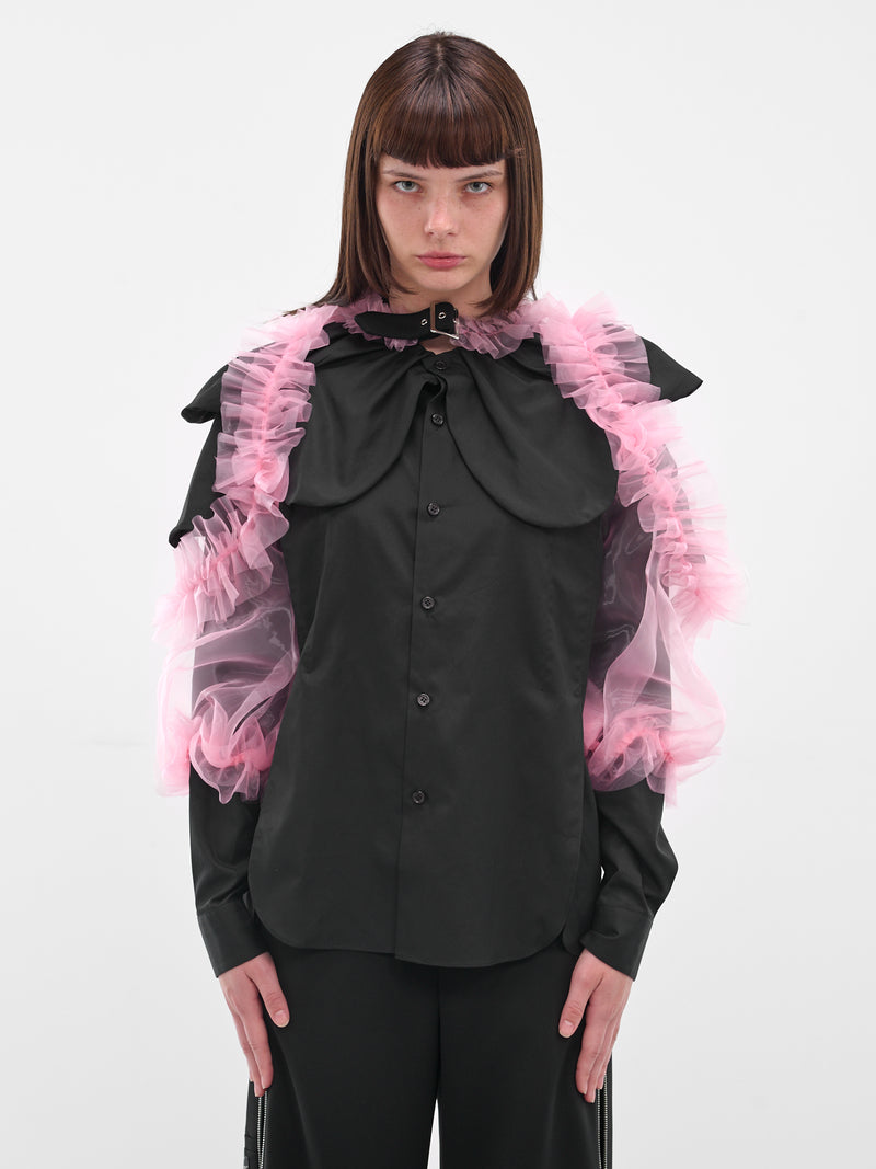 Pink Sheer Tulle Harness Top (3P-V006-051-2-PINK)