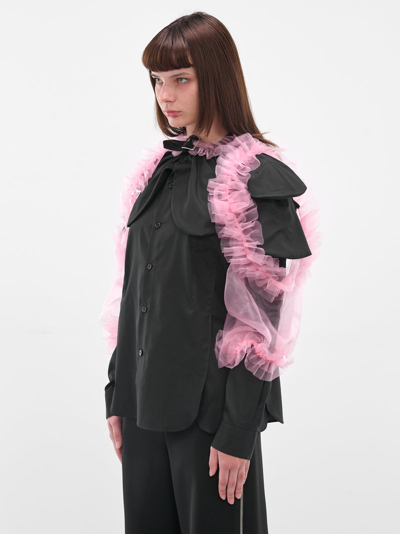 Pink Sheer Tulle Harness Top (3P-V006-051-2-PINK)