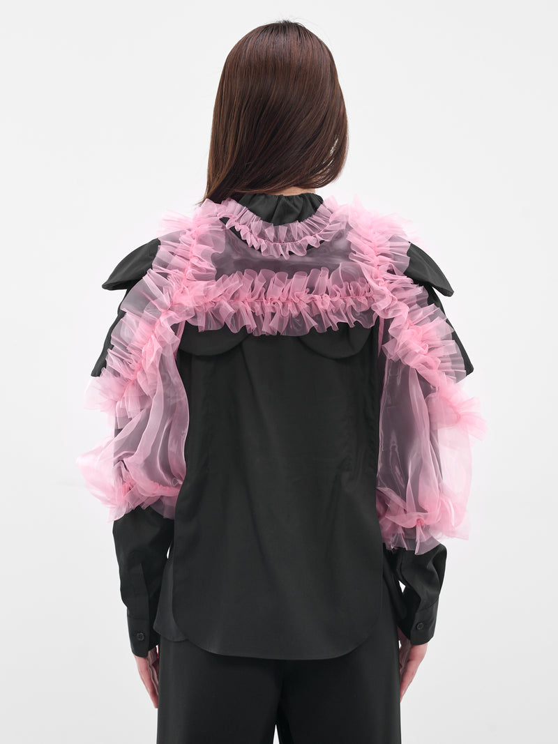 Pink Sheer Tulle Harness Top (3P-V006-051-2-PINK)