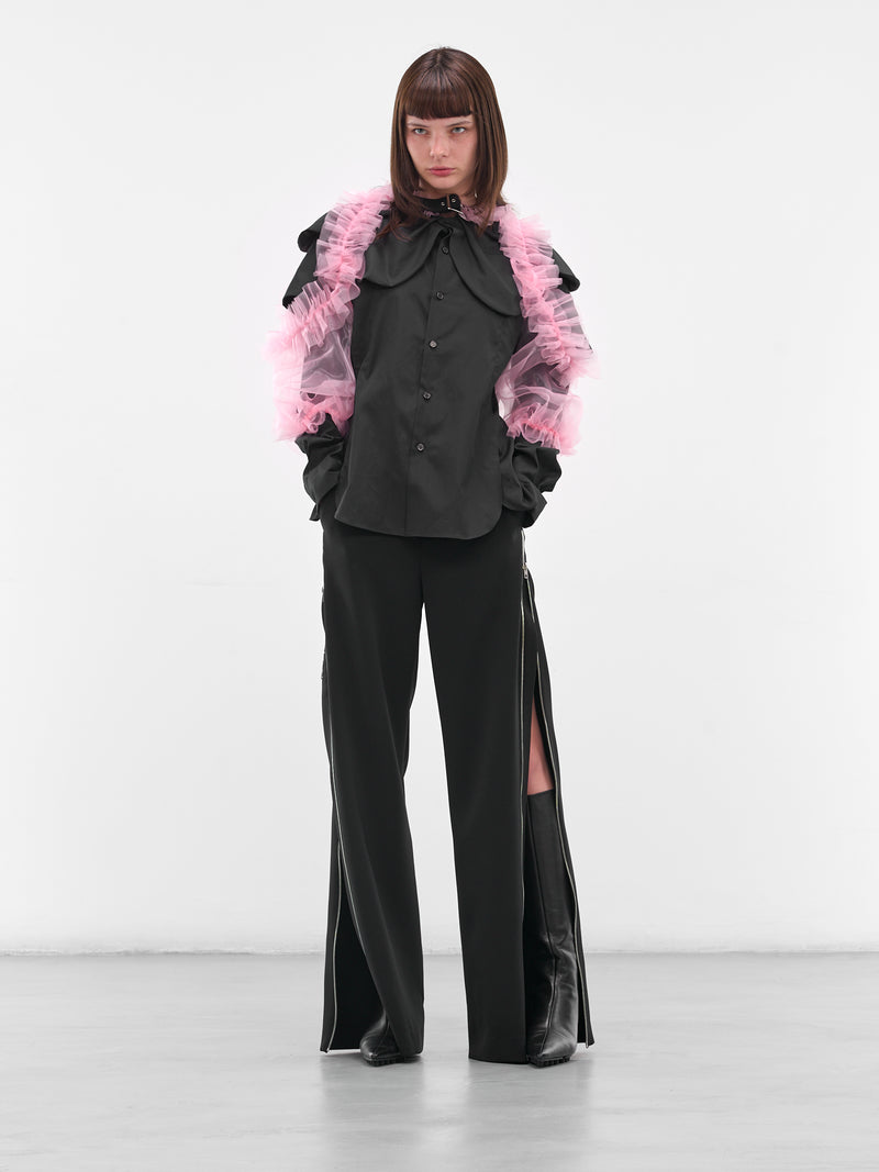 Pink Sheer Tulle Harness Top (3P-V006-051-2-PINK)