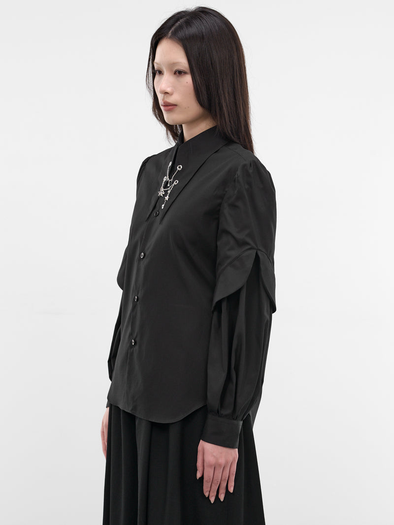 Black Star Charm Chain Shirt (3Q-B003-S26-BLACK)
