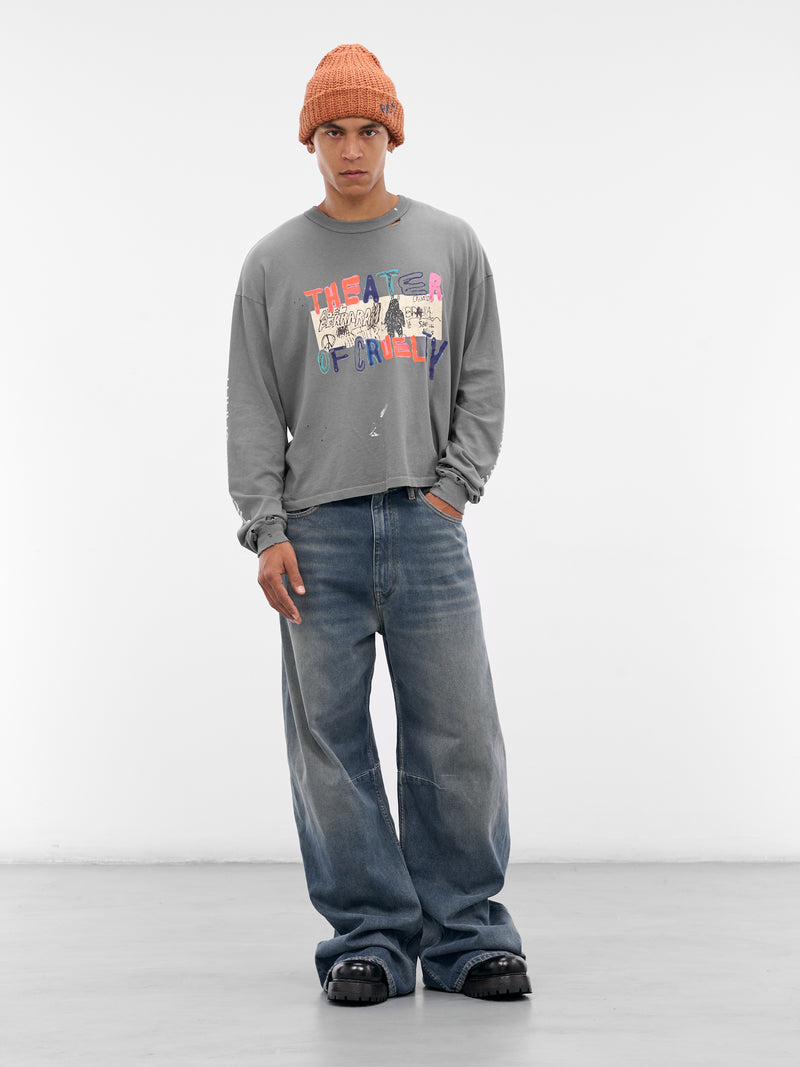 Black 'Theater of Cruelty' Long Sleeve (3U001Q3009VBK-BLACK)