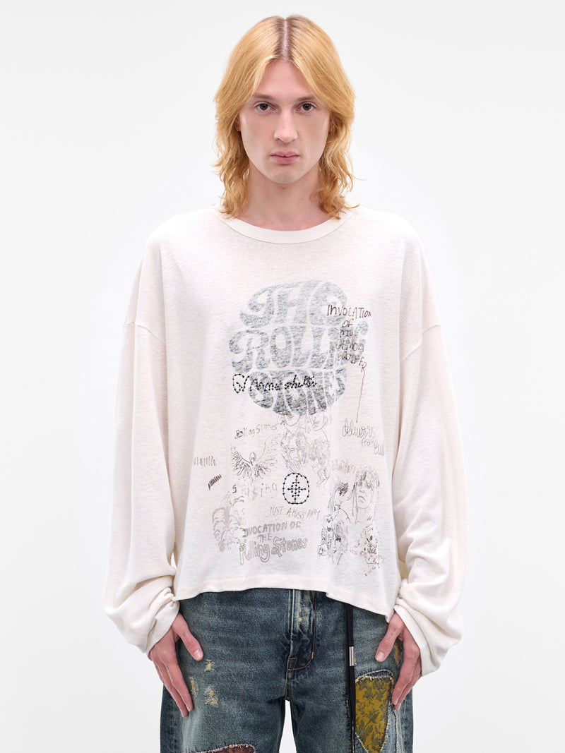 Paly x Rolling Stones Embroidered Tee (3U002Q2021VWT-CREAM)
