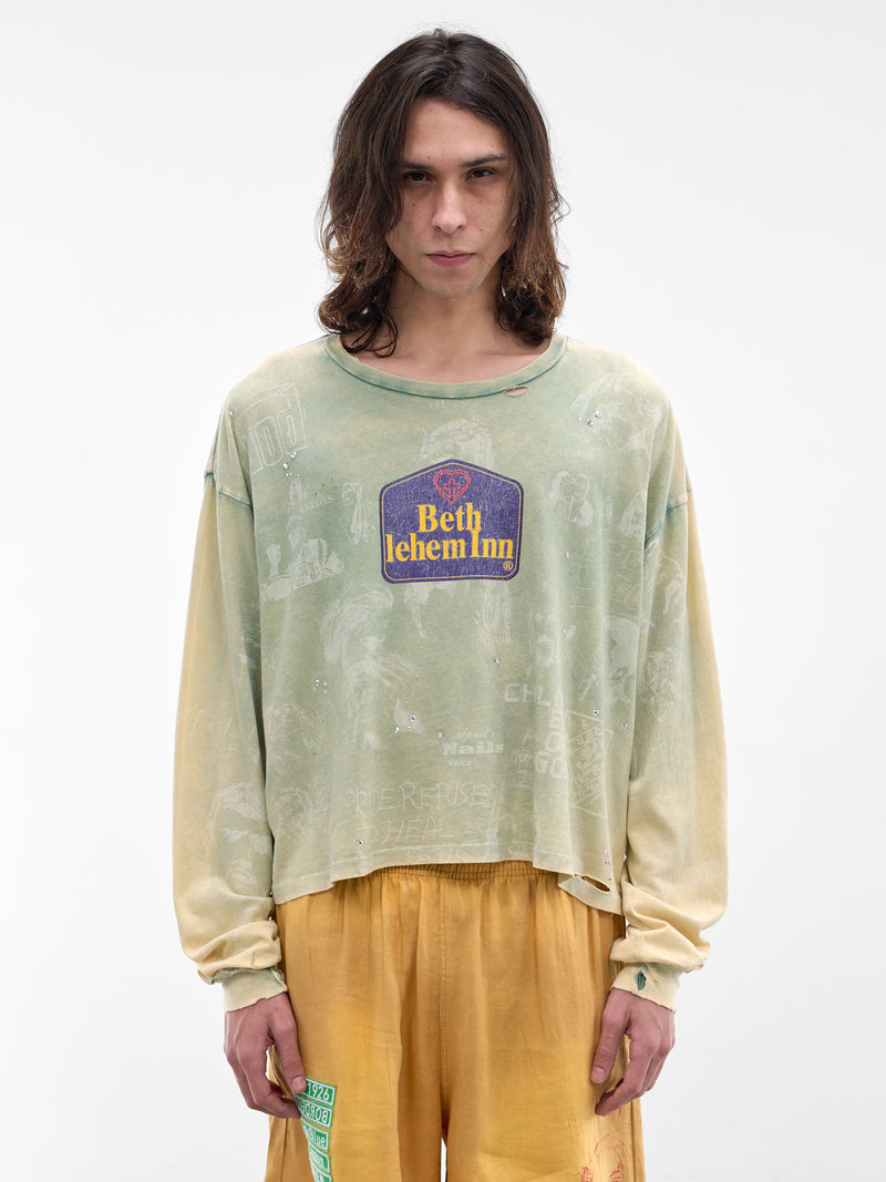 Bathlehelm Inn Long Sleeve Tee (3U005Q1010LGN-LIGHT-GREEN)
