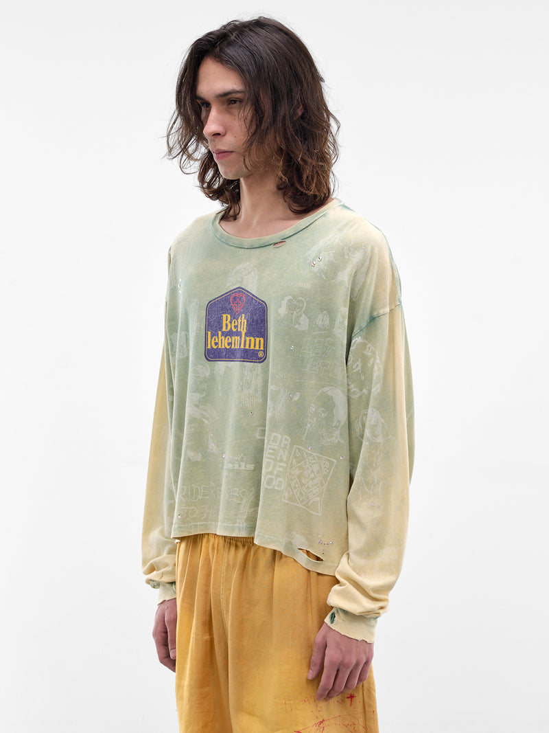 Bathlehelm Inn Long Sleeve Tee (3U005Q1010LGN-LIGHT-GREEN)